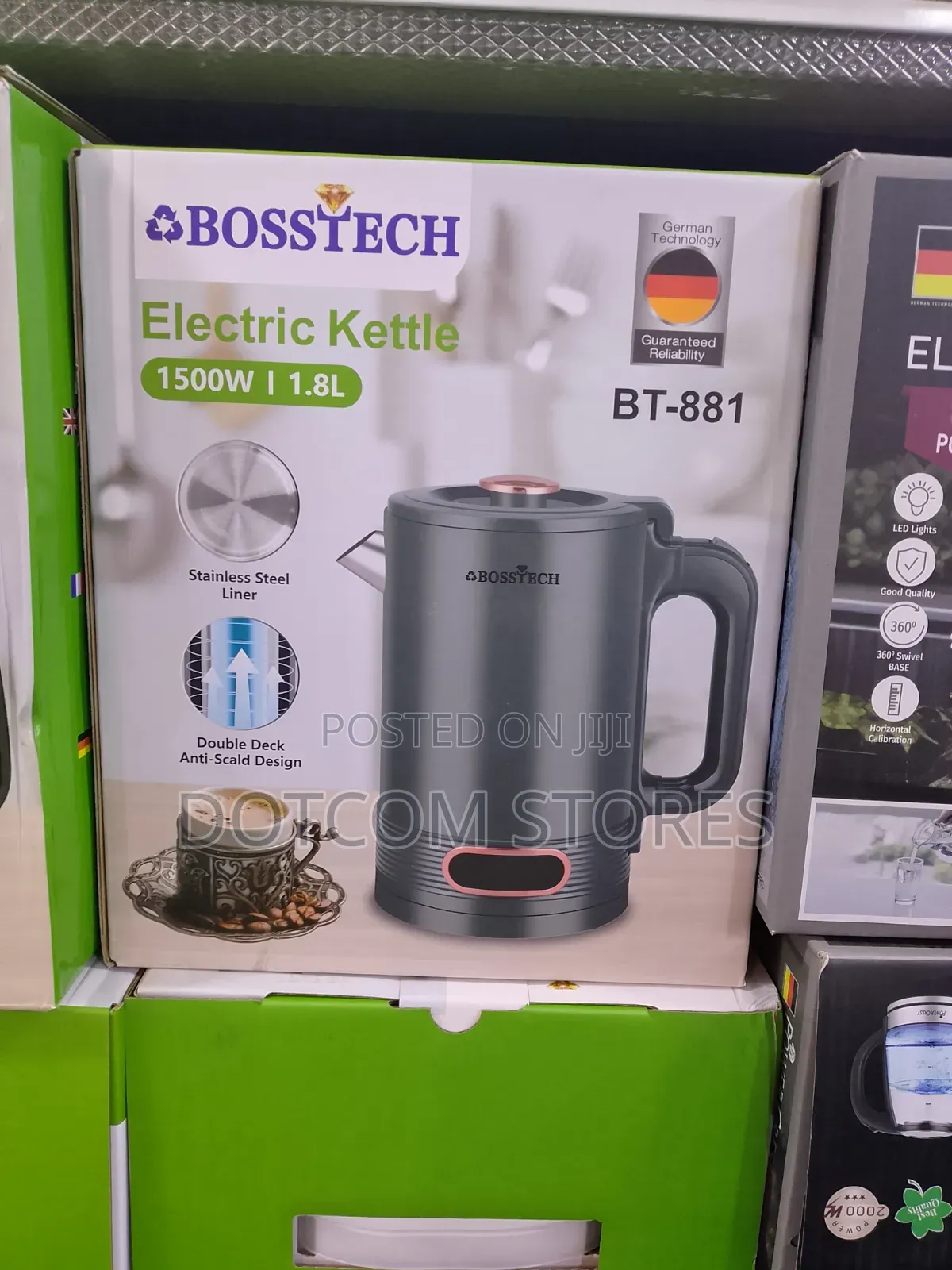1.8L BossTech Fast Boiling Electric Kettle