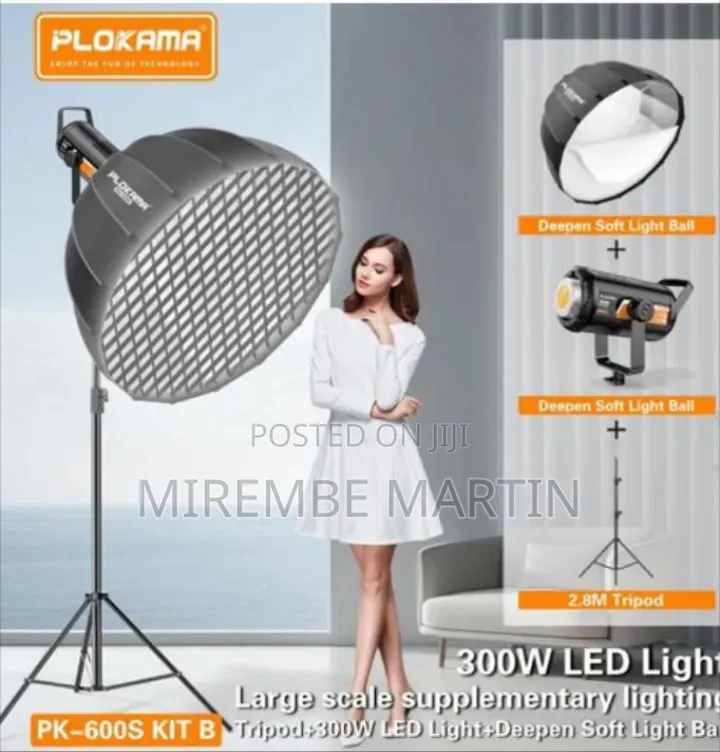 PLOKAMA PK-600S LED Video Light Kit, 300W Professional Grade
