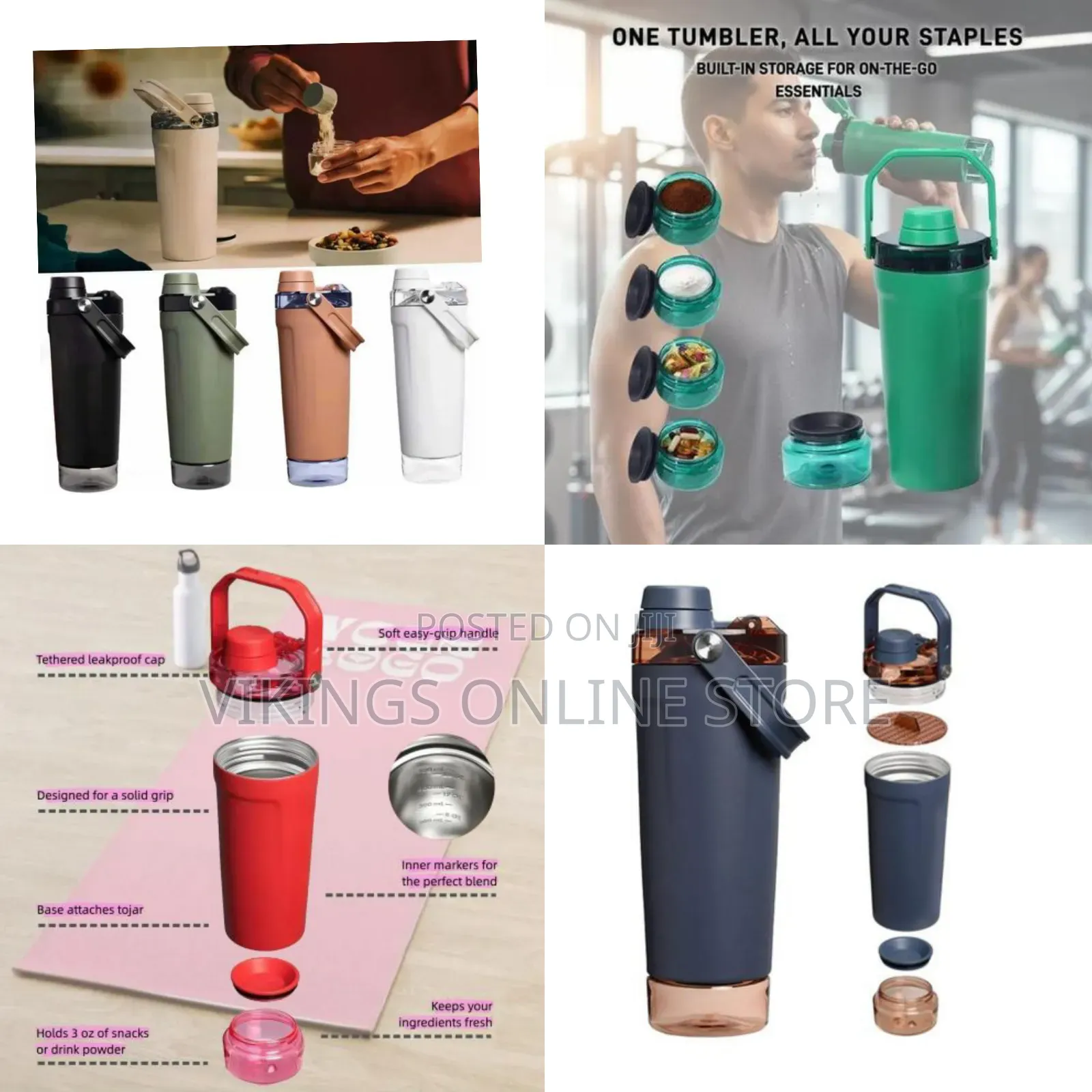 Insulated Activate Leak Proof Stainless Steel Gym Protein Shaker