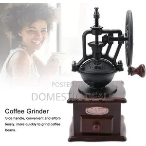 Manual Coffee Grinder, Antique Cast Iron Hand Coffee Grinder