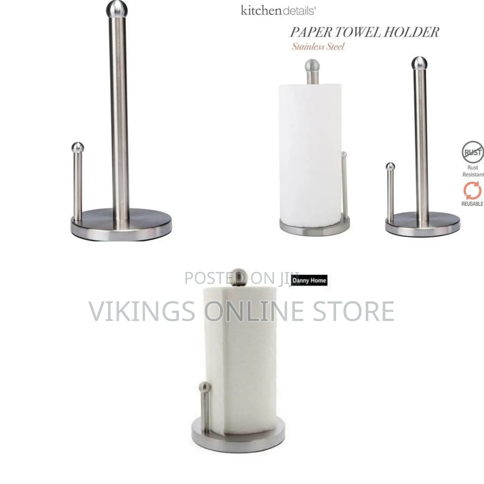 Kitchen Details Kitchen Towel Holder Freestanding Weighted Base Holds