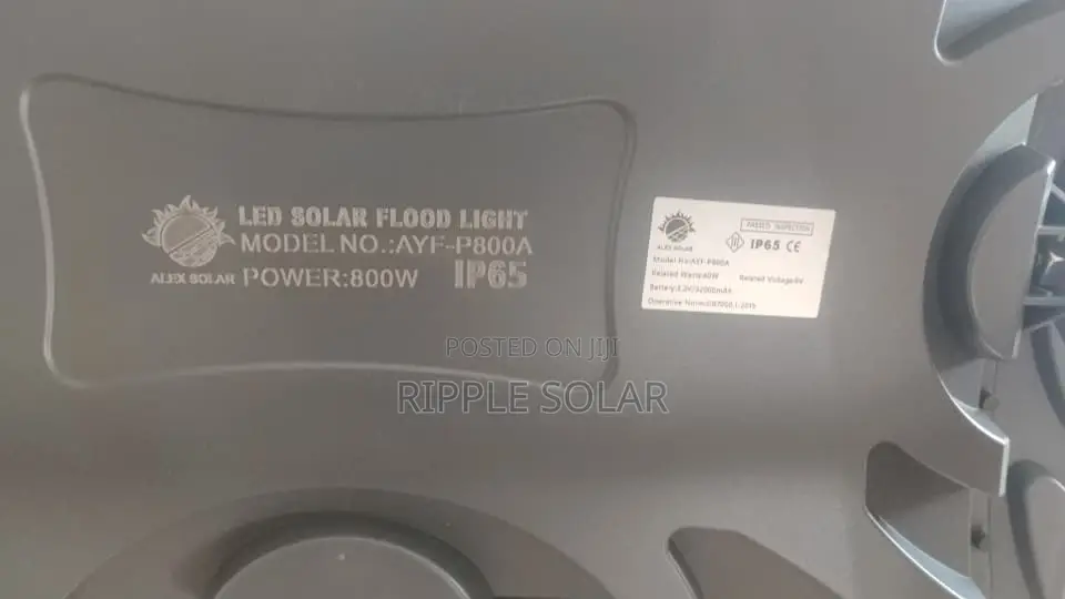 800W Industrial Solar Flood Light 40W Panel Remote