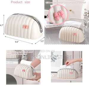Plastic Shell Shaped Creamy Tissue Box Bag Shape Napkin Paper Holder