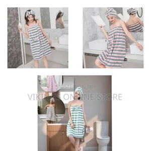 3 Piece of Body Towel Wrap With Hair Drying Towel Adjustable Shower