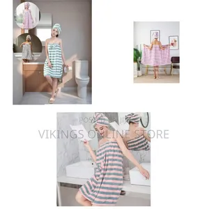 3 Piece of Body Towel Wrap With Hair Drying Towel Adjustable Shower