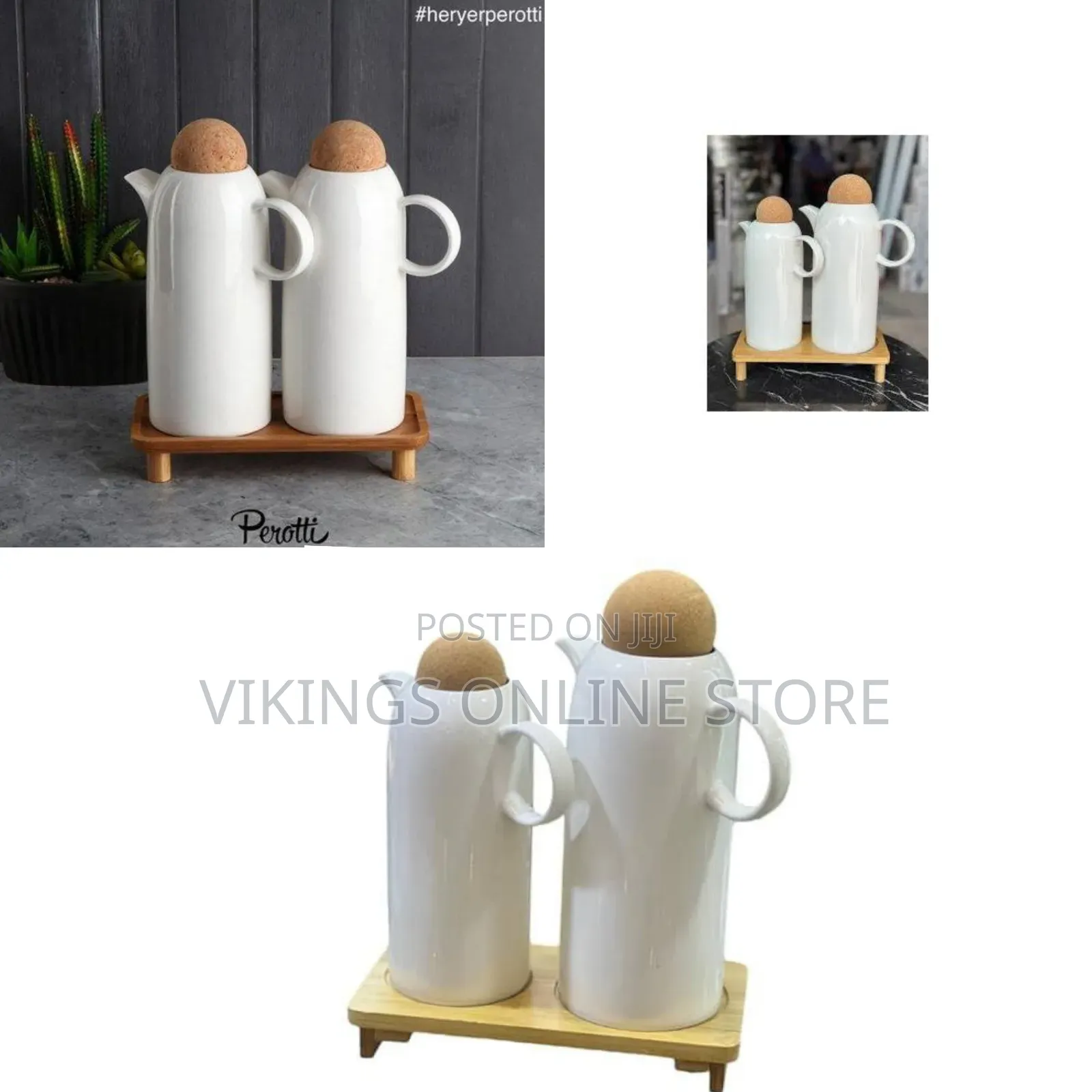 Porcelain Oil Dispenser Bottle, 2 PCS Oil Vinegar Bottle Pot Dispenser