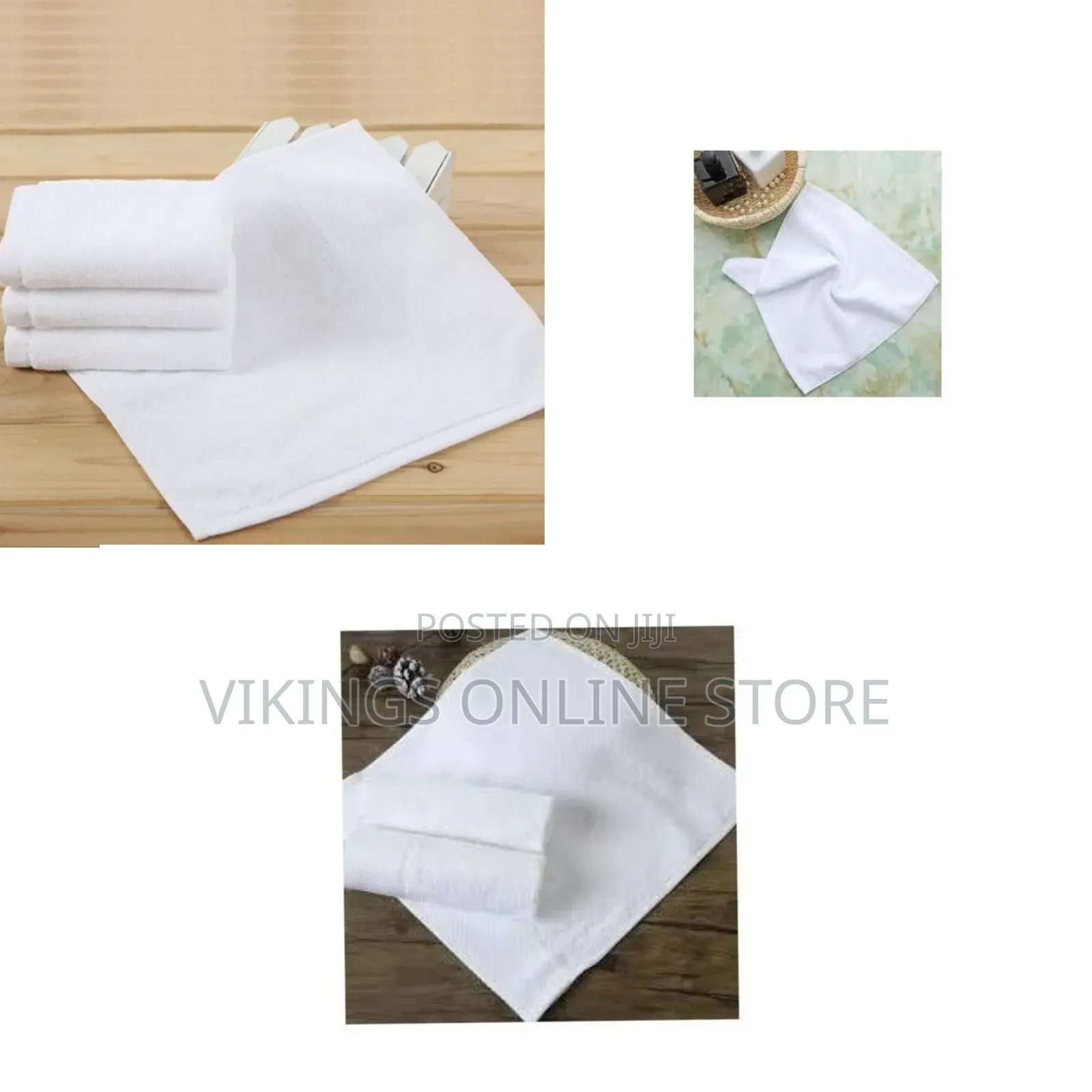 12 PCS of 30x30cm Small Square White Soft Terry Cotton Soft Absorbent