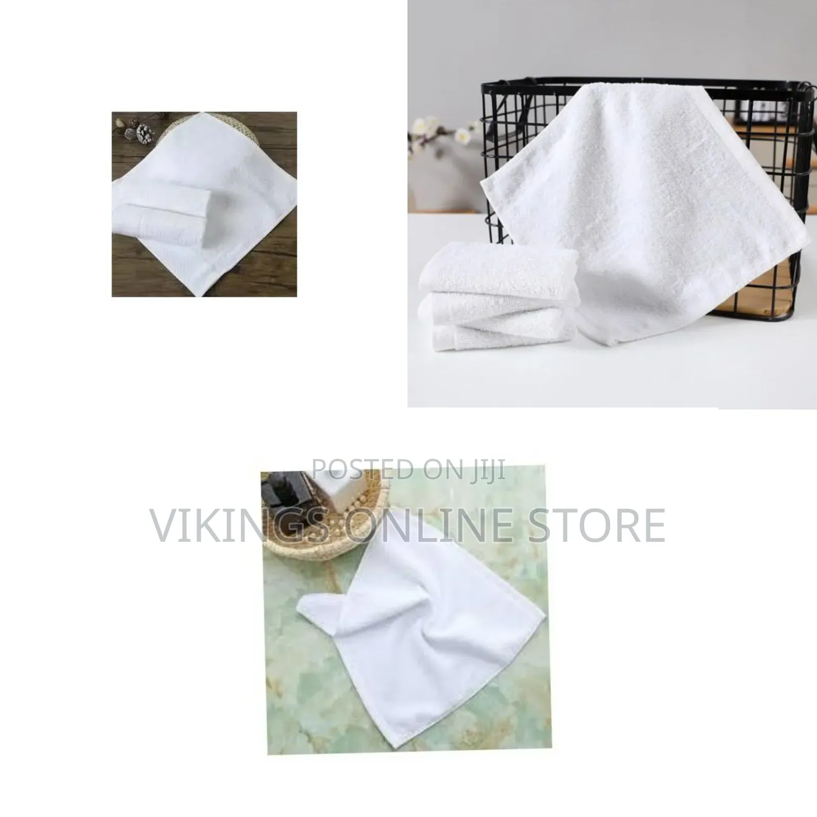 12 PCS of 30x30cm Small Square White Soft Terry Cotton Soft Absorbent
