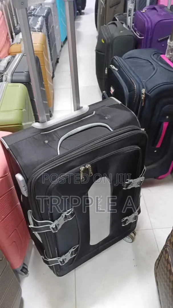 Black Dfavors Fabric Travel Suitcase