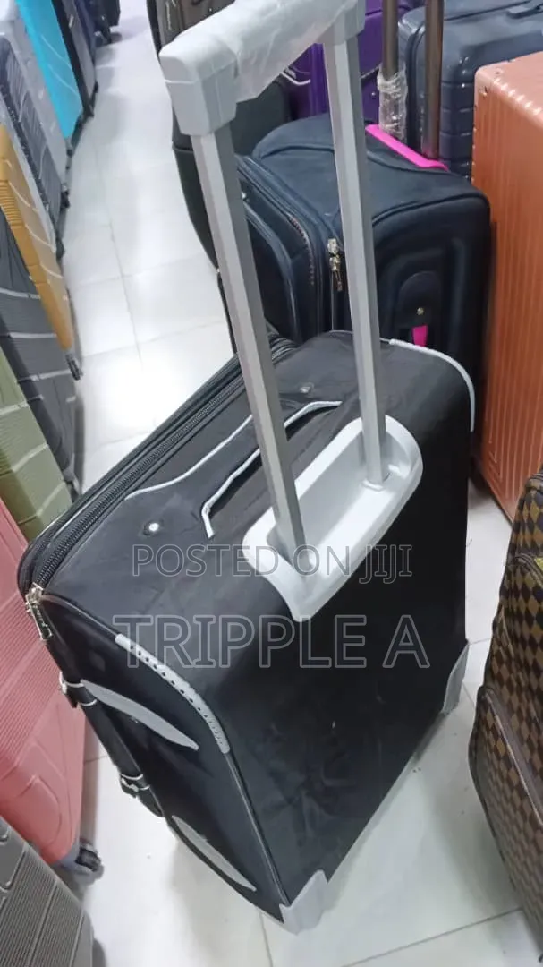Black Dfavors Fabric Travel Suitcase