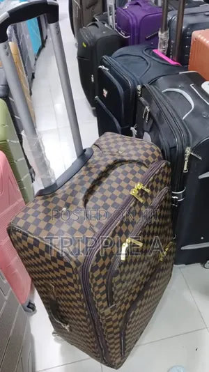 Trending Checkerboard-Pattern Suitcase ( Medium)