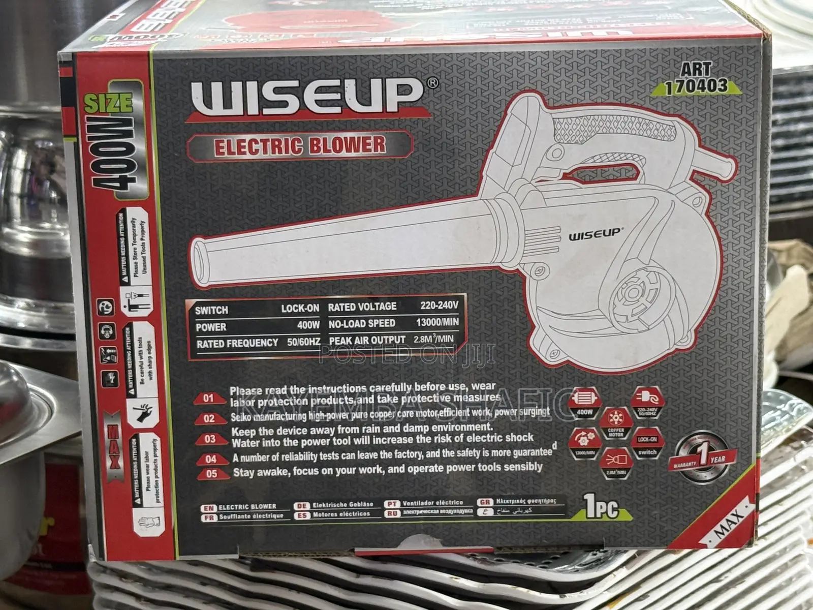 WISEUP 400W Heavy Duty Electric Air Blower Vacuum