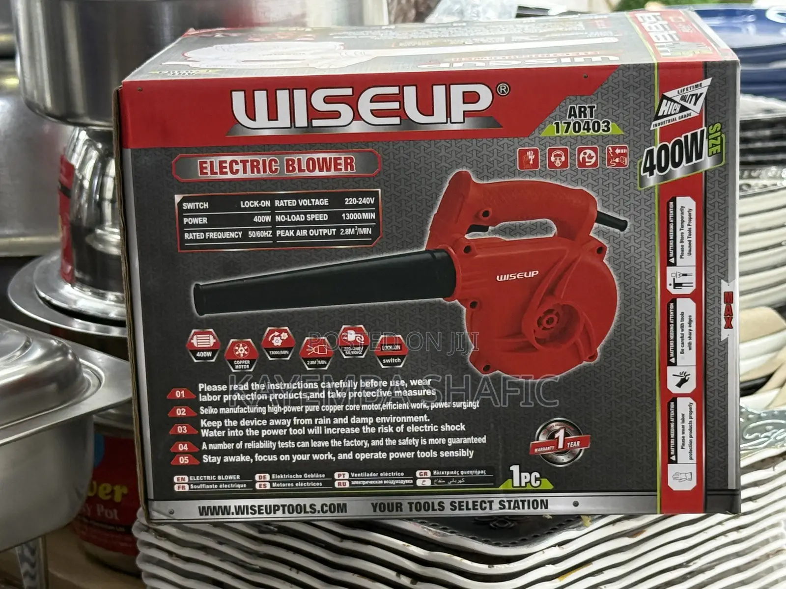 WISEUP 400W Heavy Duty Electric Air Blower Vacuum