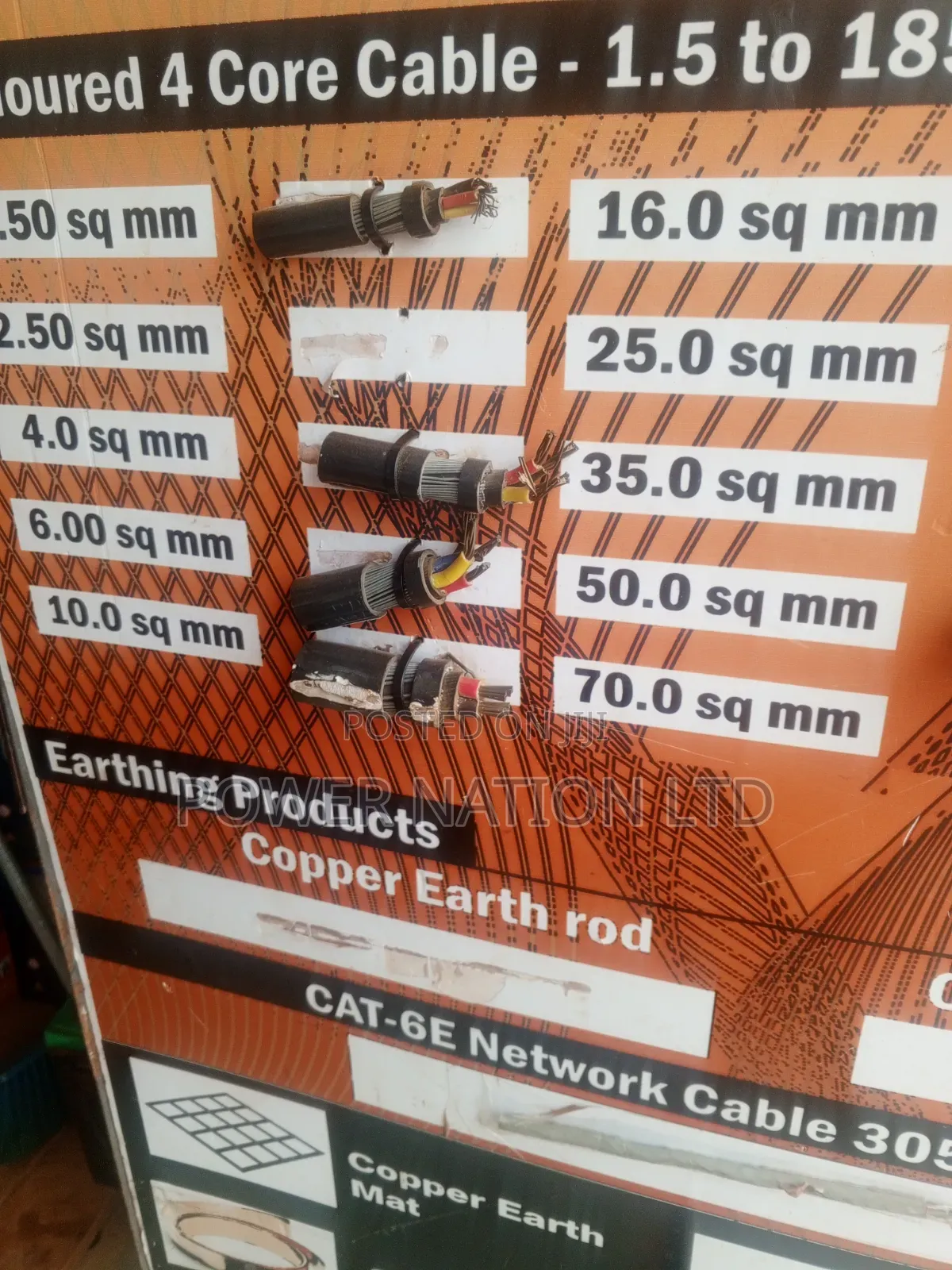 4mm 4core Armoured Underground Cable for Electrical Wiring