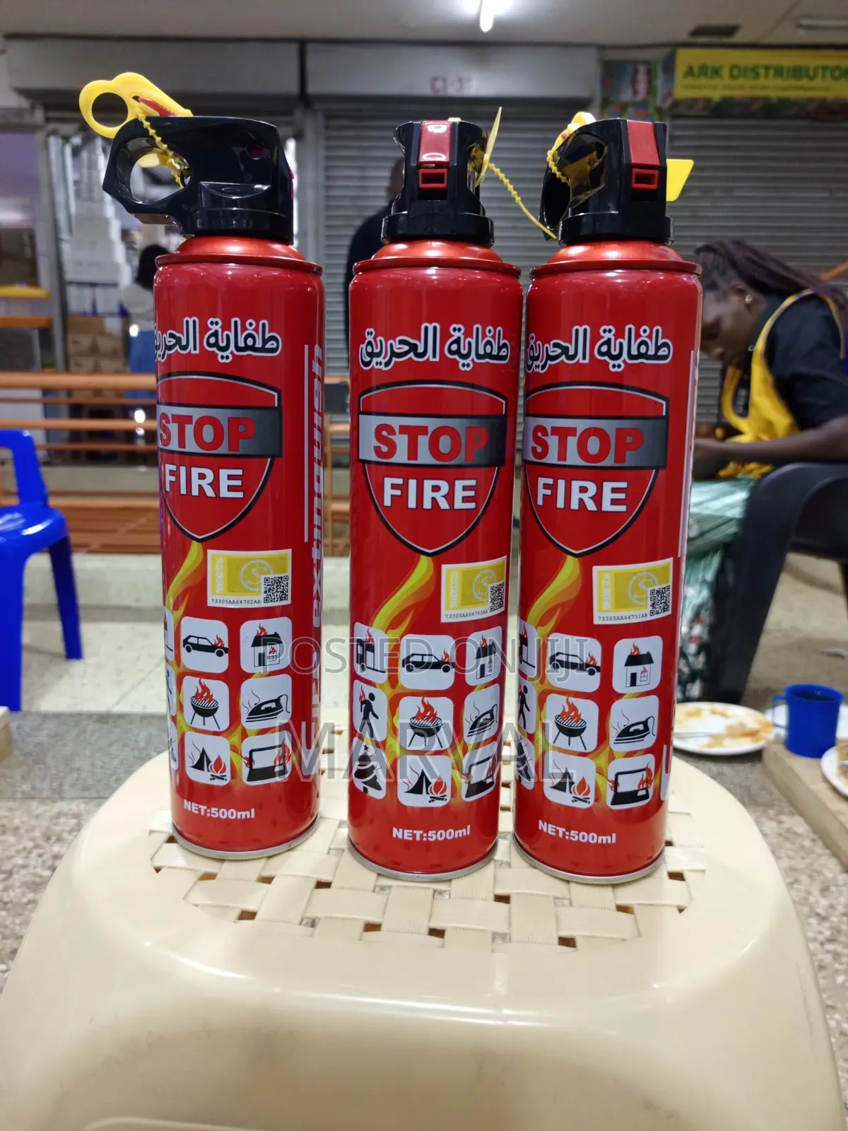 500ml "Stop Fire" Brand Aerosol Fire Extinguishers