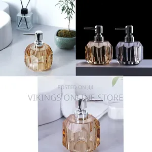 Travel Refillable Shampoo Dispenser Transparent Geometric Crystal