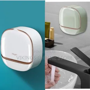 Wall Mounted Soap Bar Dish Hidden Waterproof Box Holder, Smart Drainer