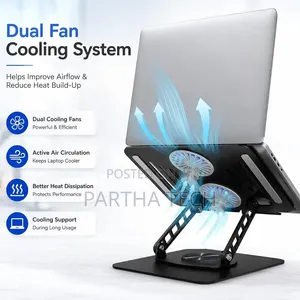 Aluminium Laptop Stand With Dual Cooling