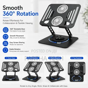 Aluminium Laptop Stand With Dual Cooling
