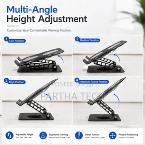Aluminium Laptop Stand With Dual Cooling