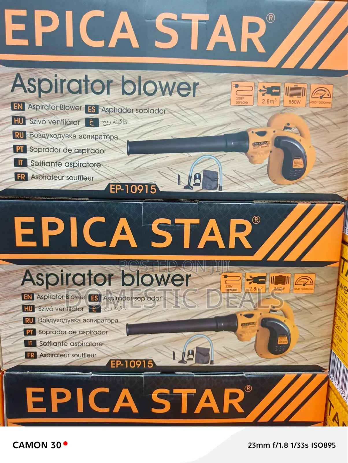 Epica Star EP-10915 Aspirator Blower Features an 850W Motor