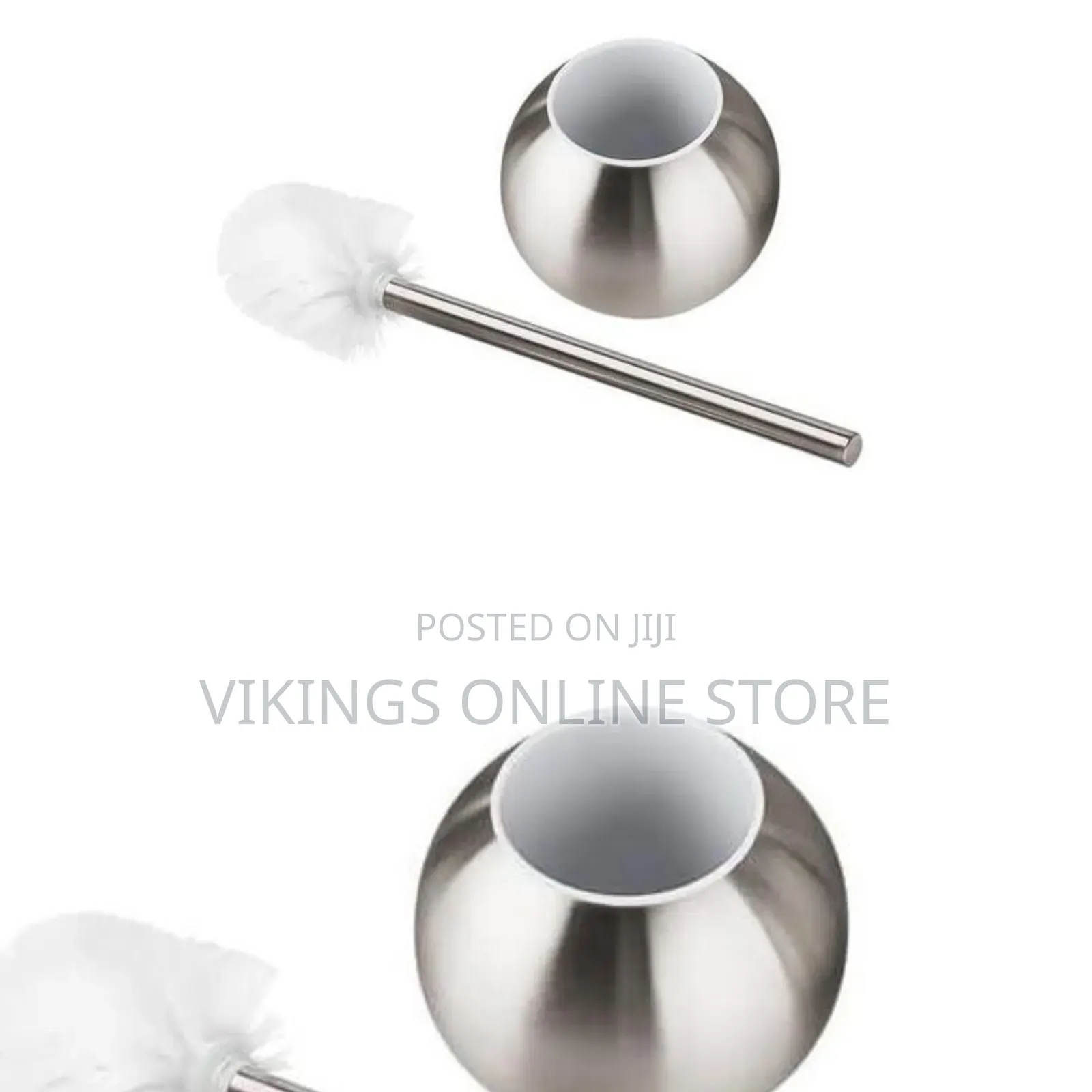 Stainless Steel Toilet Bowl Brush Deep Cleaner Accessory and Holder
