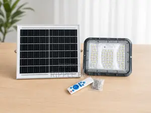 100W Solar Flood Light With Panel Remote IP65