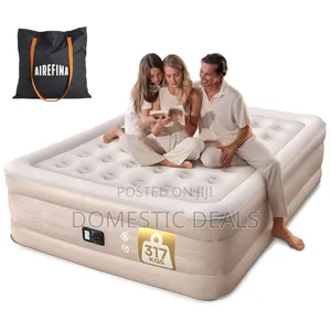 Air Bed, Inflatable Mattress W/Built-in Electric Pump 200x 150x 40 Cm