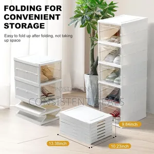 9 Tier Vertical Tall Narrow Shoe Rack, Corner Shoe Storage Organizer