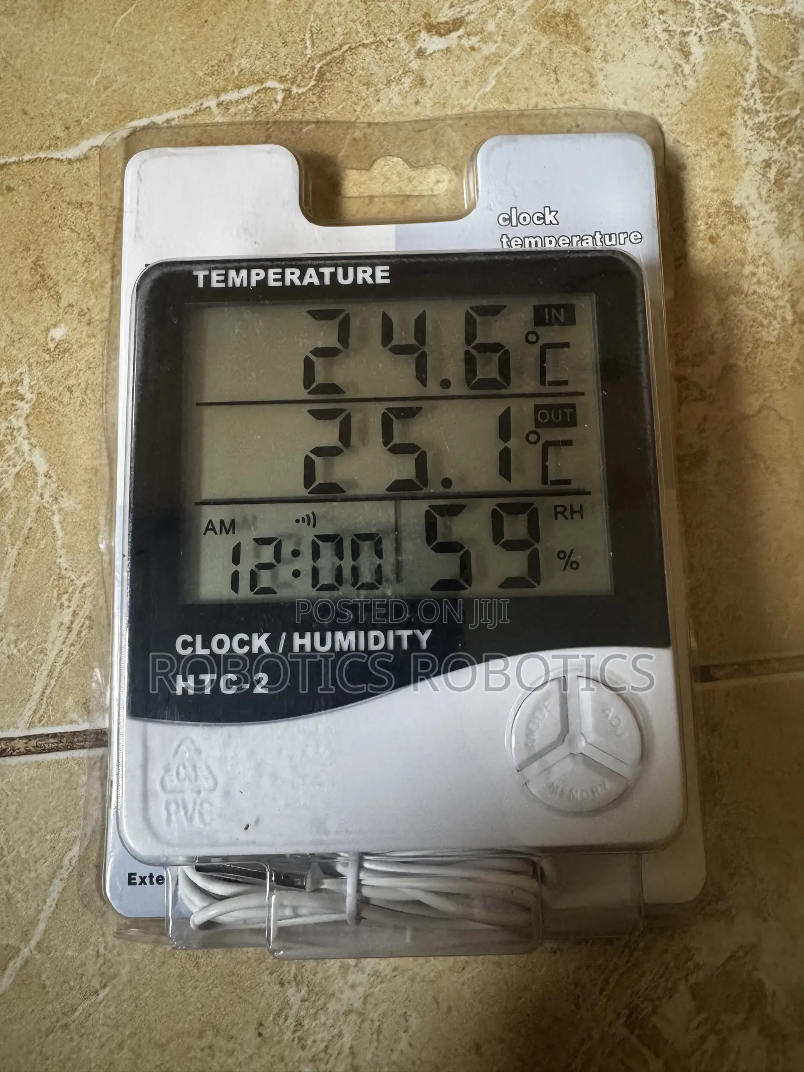 HTC 2 LCD Digital Thermometer Hygrometer