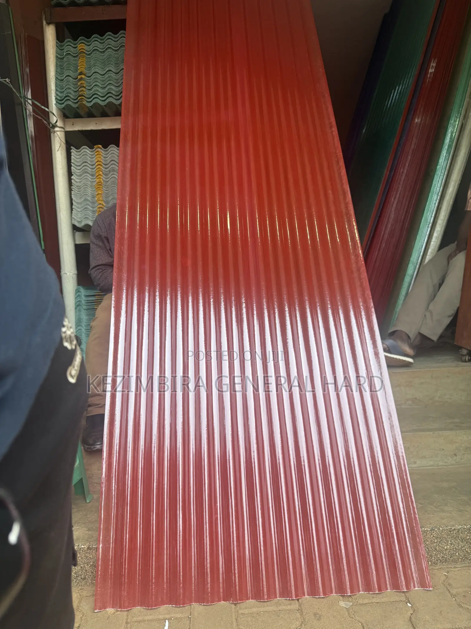 Transparent or Translucent Iron Sheets Fiber Red
