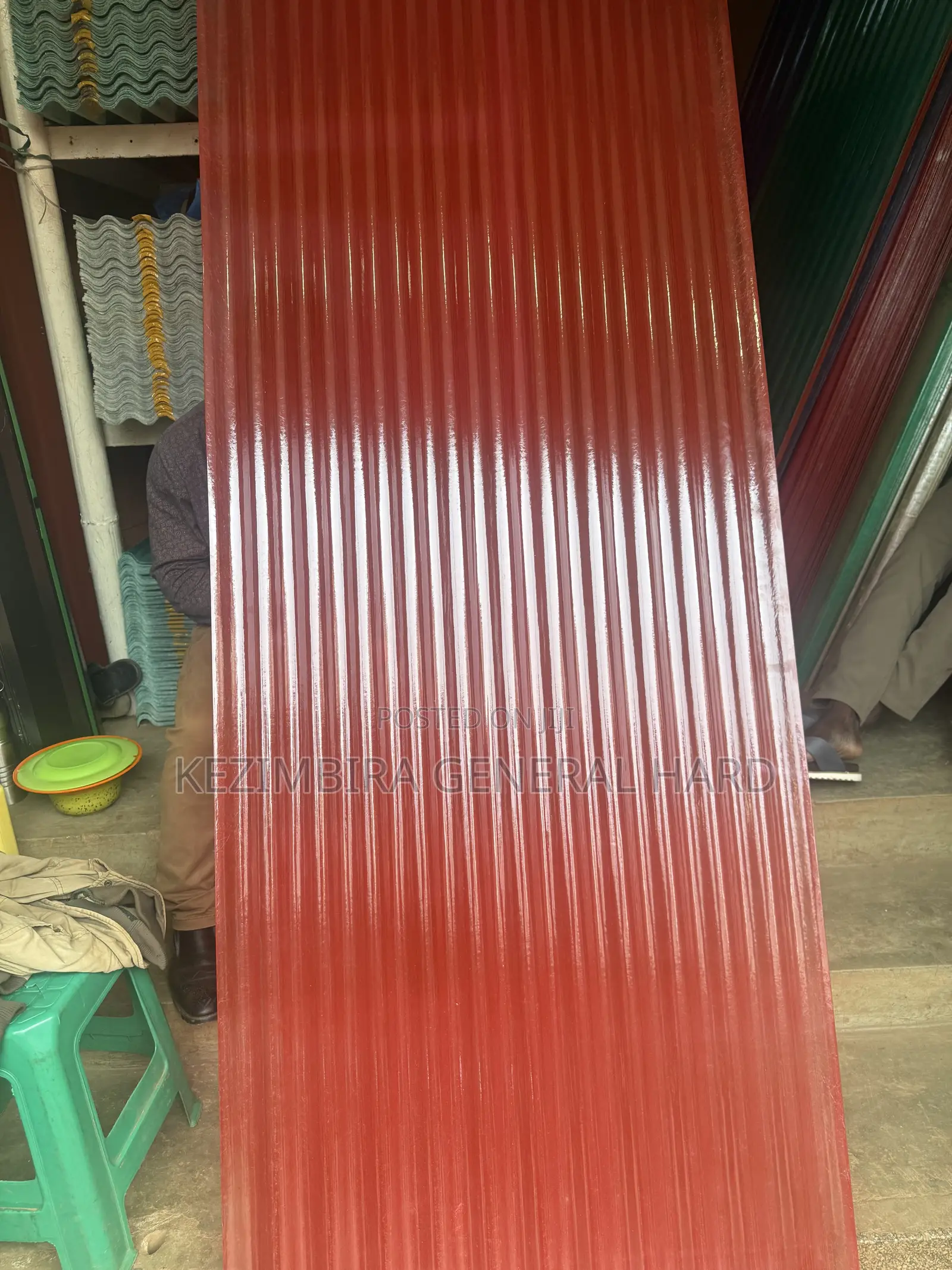 Transparent or Translucent Iron Sheets Fiber Red