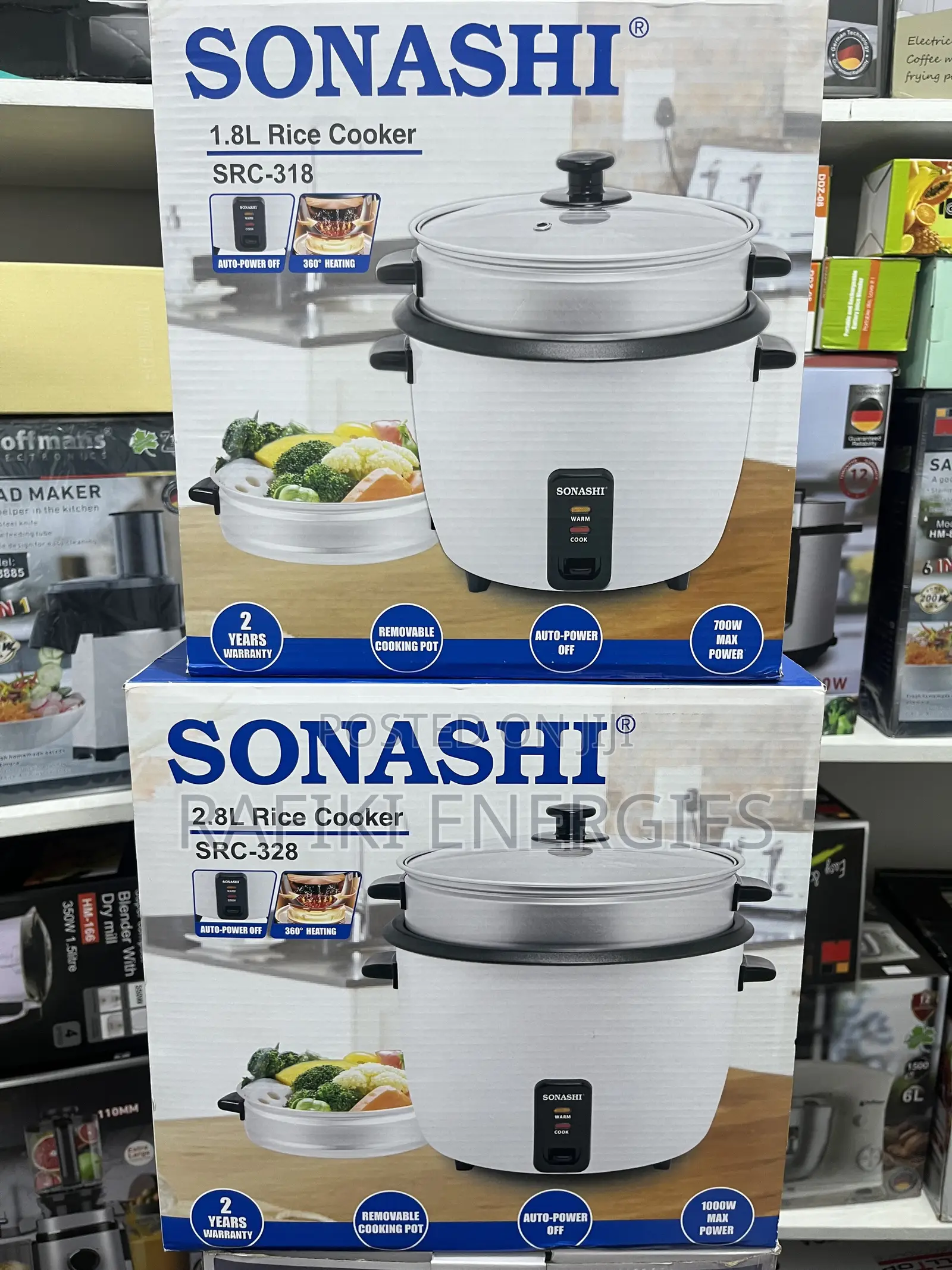 Sonashi Rice Cooker 1.8L With a Steamer