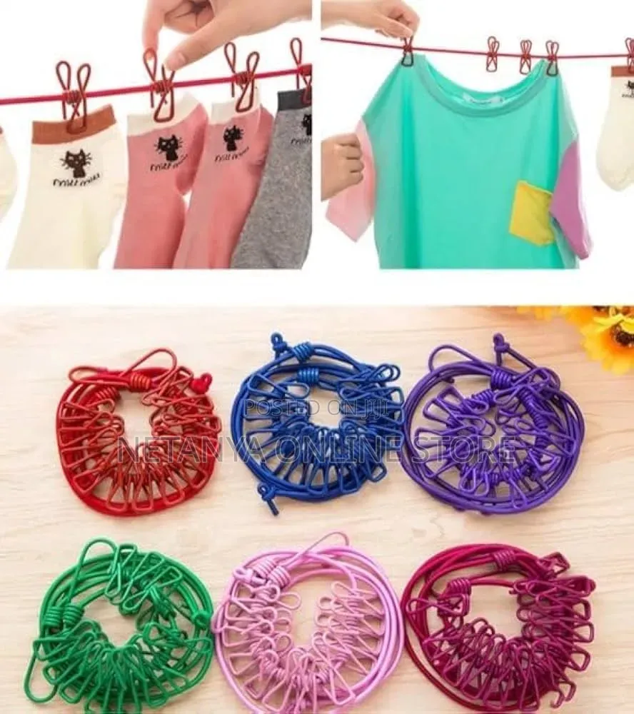 3m Portable Retractable Clothes Drying Ropes (2pcs)