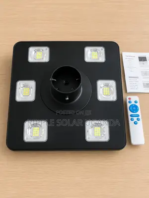 300W Solar Garden Light 6 LED Pole Mount Remote IP65