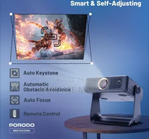 Porodo OPTIVIS Android 12 Smart HD Projector 250" Ultra Wide