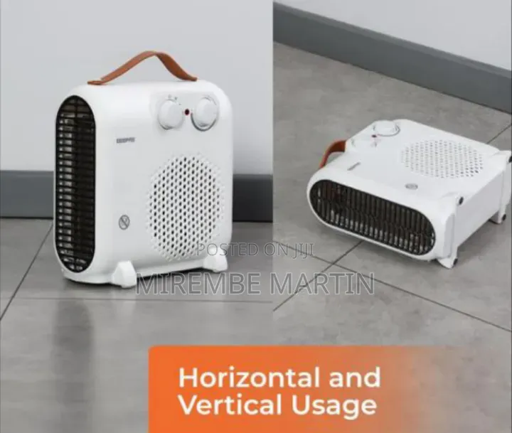 Geepas 2000W Fan Heater With Over Protection Adjustable Thermostat'