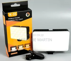 K-35 RGB Mini Flat Mobile Phone Camera Ring Lamp LED Video