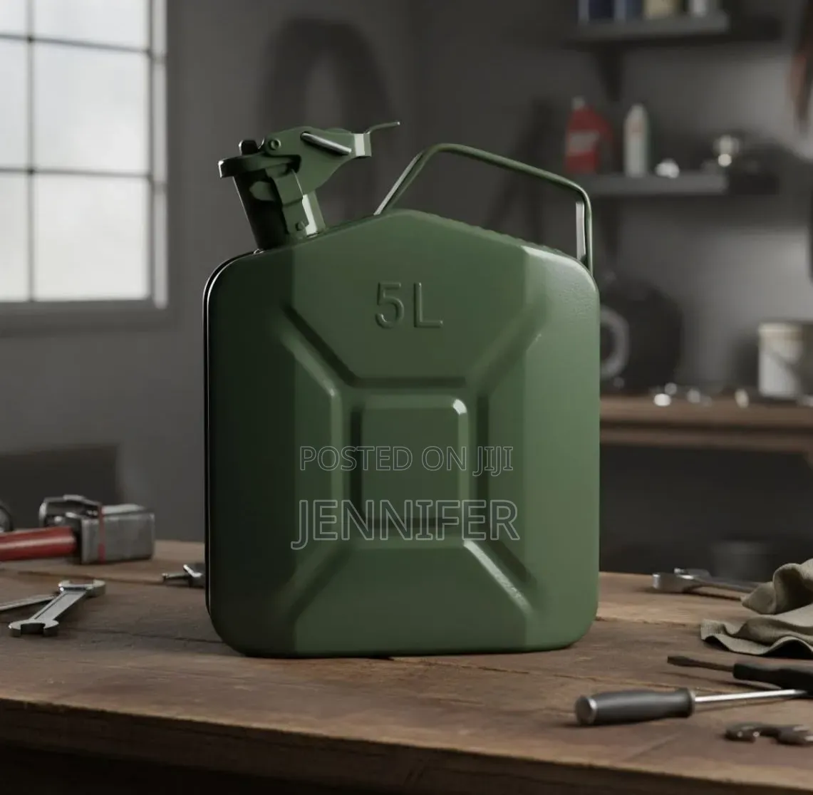 5-Liter Metal Steel Jerrycan for Storing and Transporting Fuel,diesel
