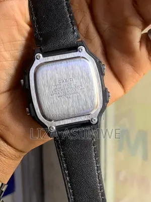Casio AE-1200WH-1AV Digital Watch Featuring a Black Leather Strap