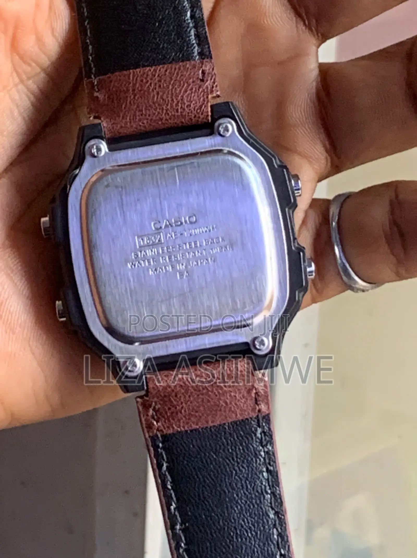 Casio AE-1200WHL-5A Wristwatch Features a Brown Leather Strap