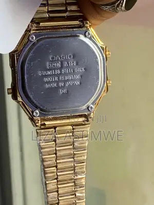 Gold Casio Vintage Series A168 Watch With a Classic Digital Display
