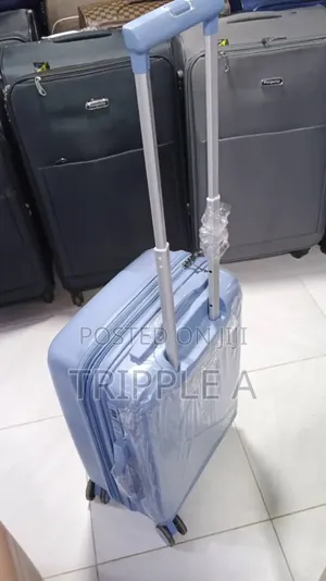 Light Blue Small Sized Hard-Shell Trolley Suitcase