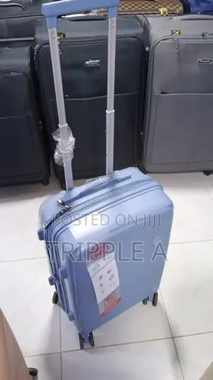 Light Blue Small Sized Hard-Shell Trolley Suitcase