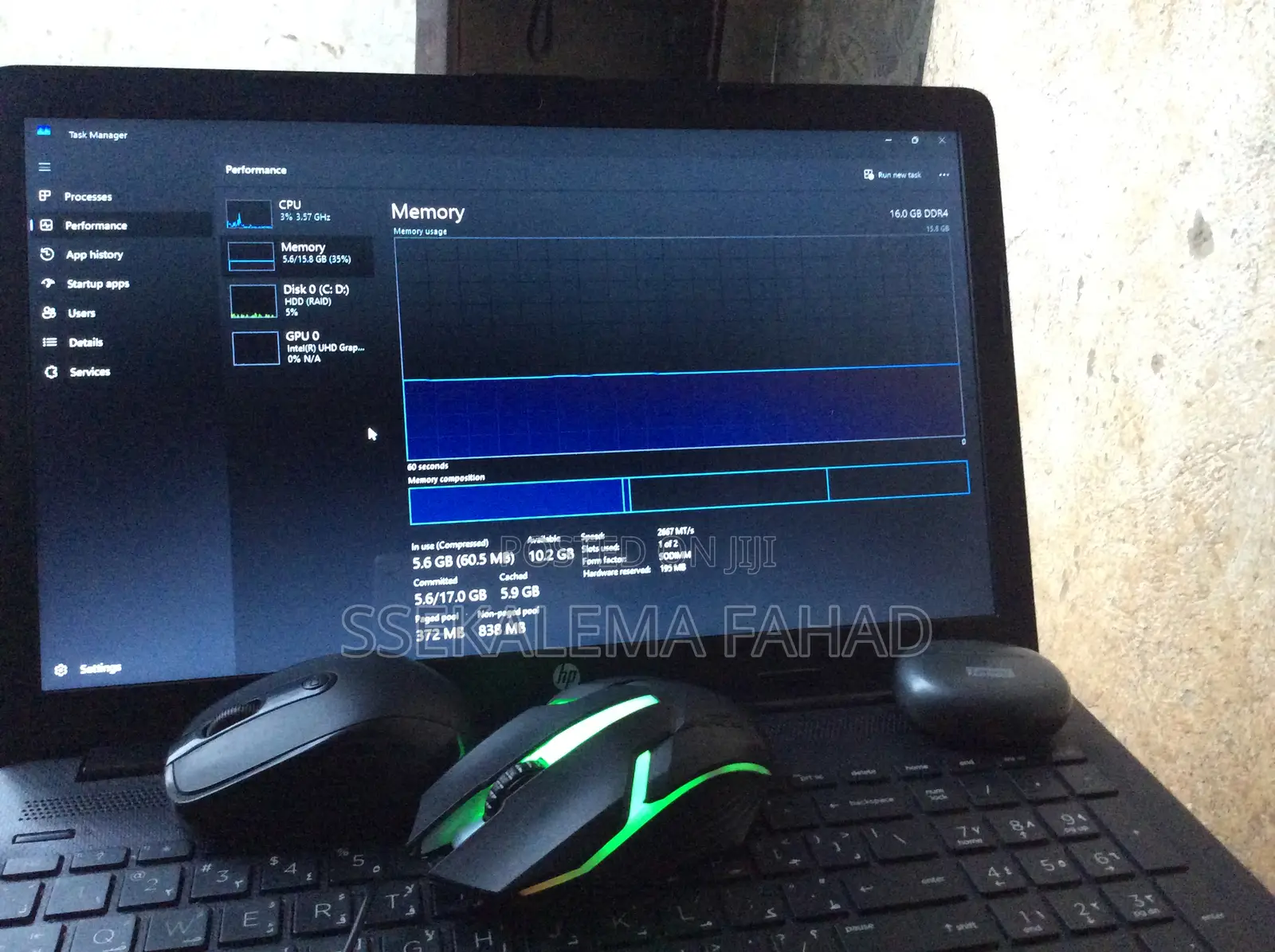 Laptop HP 15 16GB HDD 1T