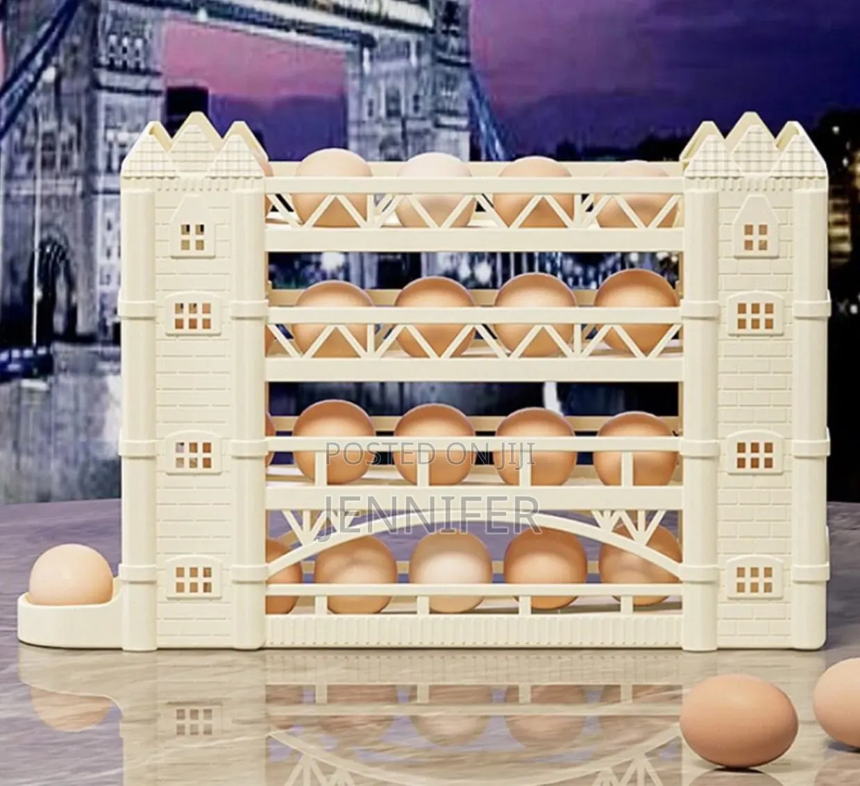 4-Tier Gravity-Fed Egg Dispenser