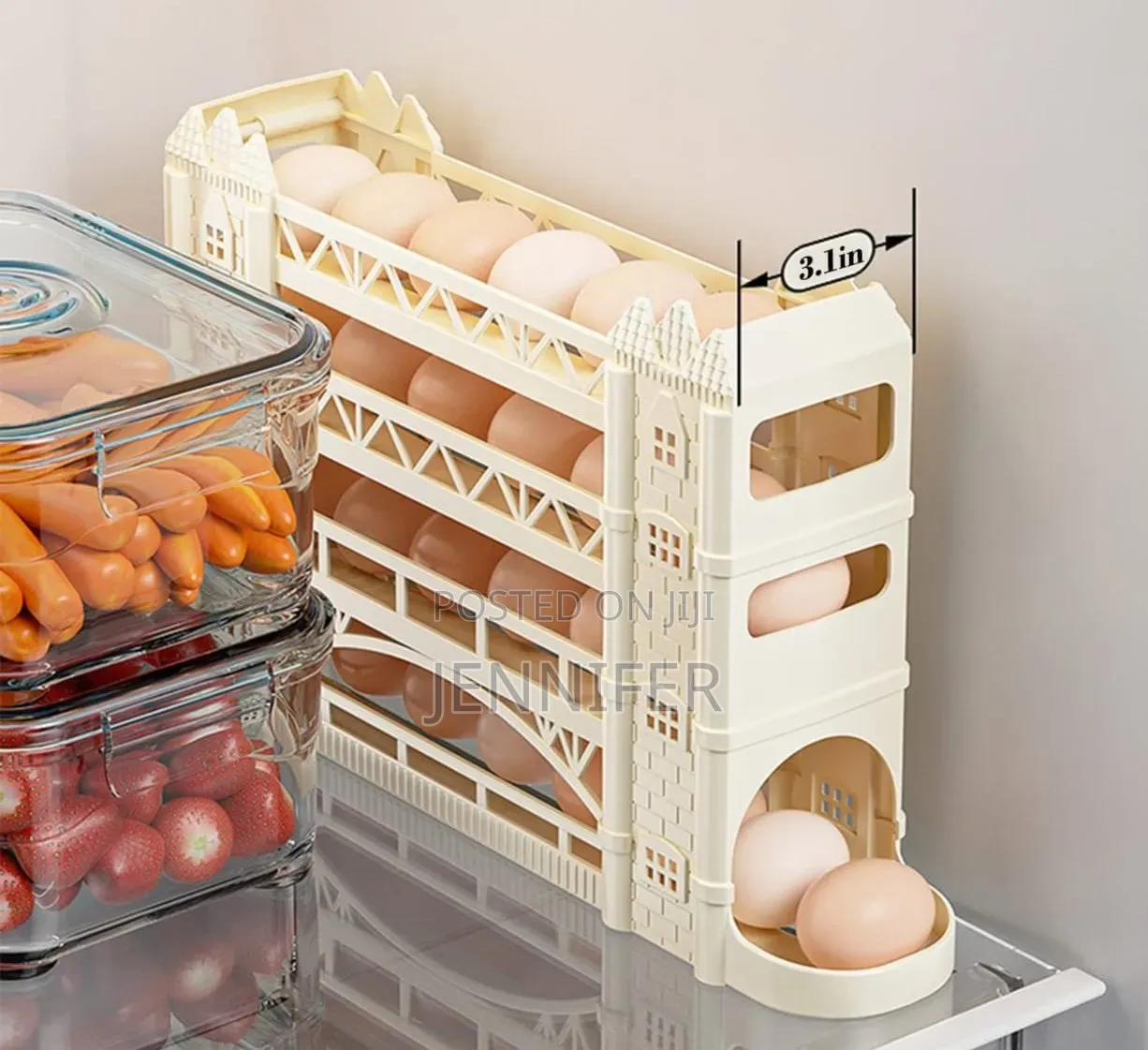 4-Tier Gravity-Fed Egg Dispenser