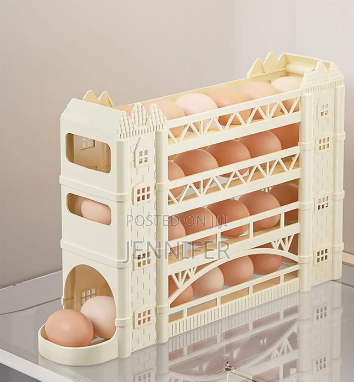 4-Tier Gravity-Fed Egg Dispenser