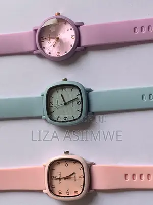 Minimalist Pastel Quartz Wristwatches Styled With Soft Silicone Straps