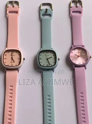 Minimalist Pastel Quartz Wristwatches Styled With Soft Silicone Straps